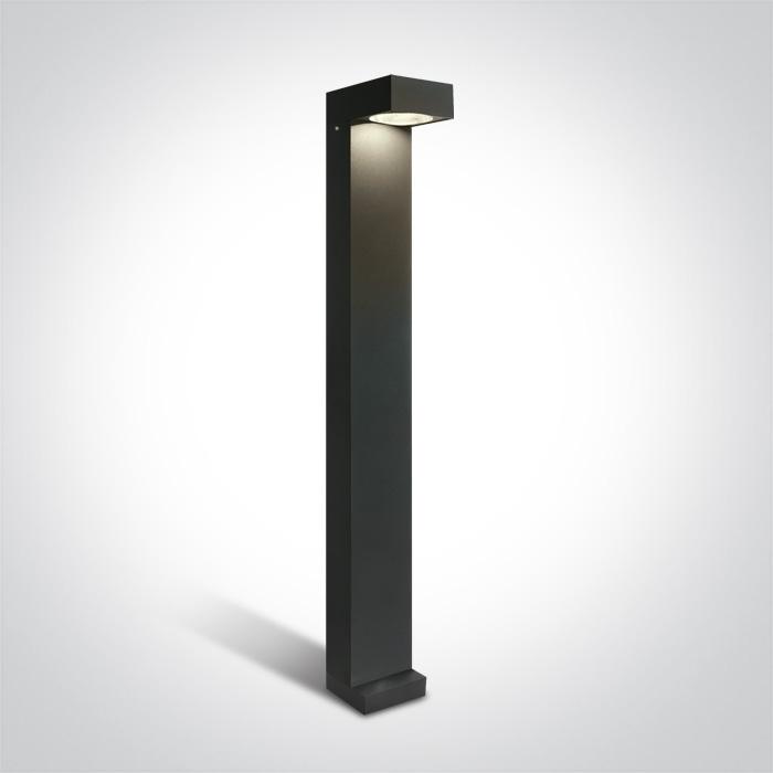 ANTHRACITE LED BOLLARD 70cm 6W CW IP65 230V.