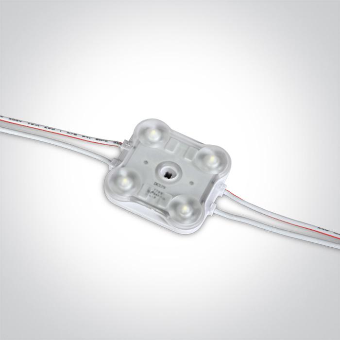 LED IP65 MODULE 4x0,5w 12vDC 6000K CHAIN 50pcs 10m.