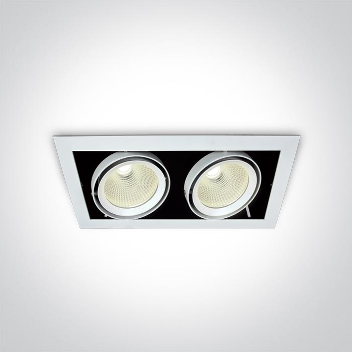 WHITE COB LED 2x20W CW 36deg 230V.