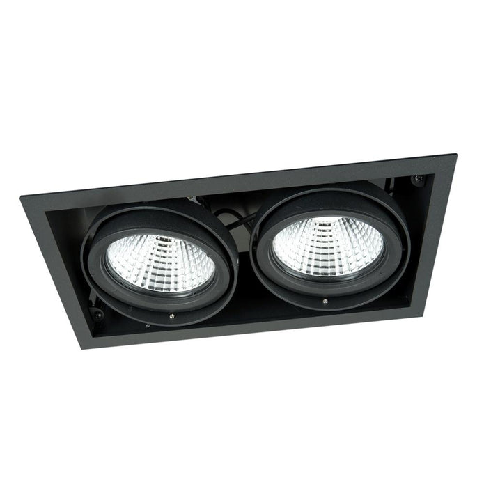 Moon 2 Retail 24°, Black, 3000k Premium White, 2x3000lm, CRI>90, Recessed Fixture-Emergency unit + battery