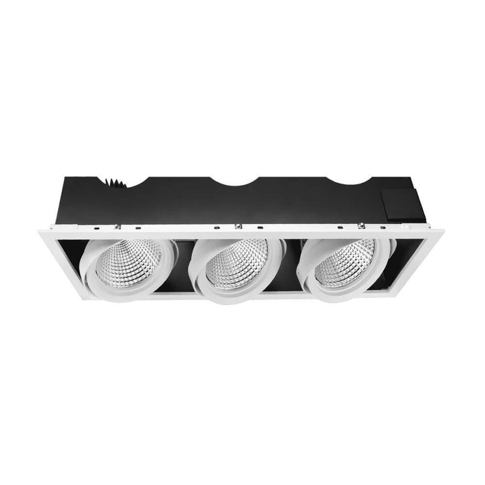 Moon 3 Retail 60°, White, 4000k, 3x3000lm, CRI>80, Recessed Fixture-1-10V Dimmable