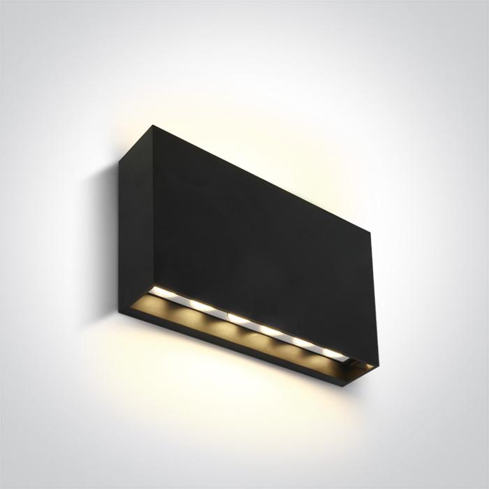 ANTHRACITE LED WALL LIGHT 2x6W WW IP65 230V.