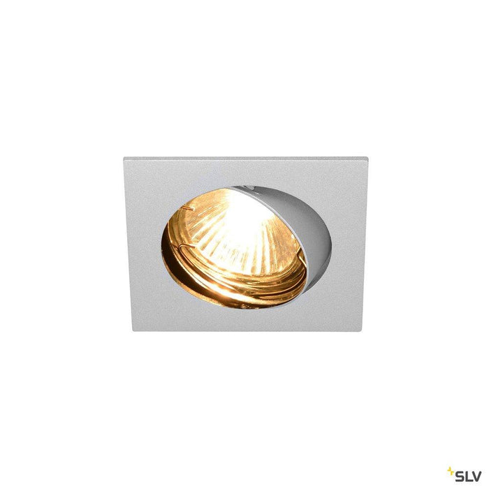 PIKA QPAR51, square, indoor recessed ceiling light, chrome, swivelling, max. 50W