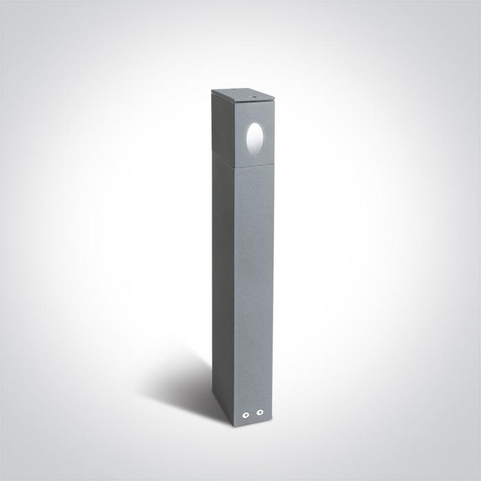 GREY POLE 65cm 2x3w LED DL IP54.