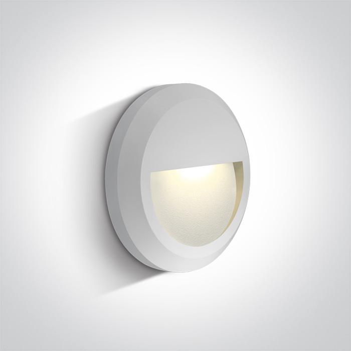 WHITE LED WALL LIGHT 2W WW DARK LIGHT IP65 230V.