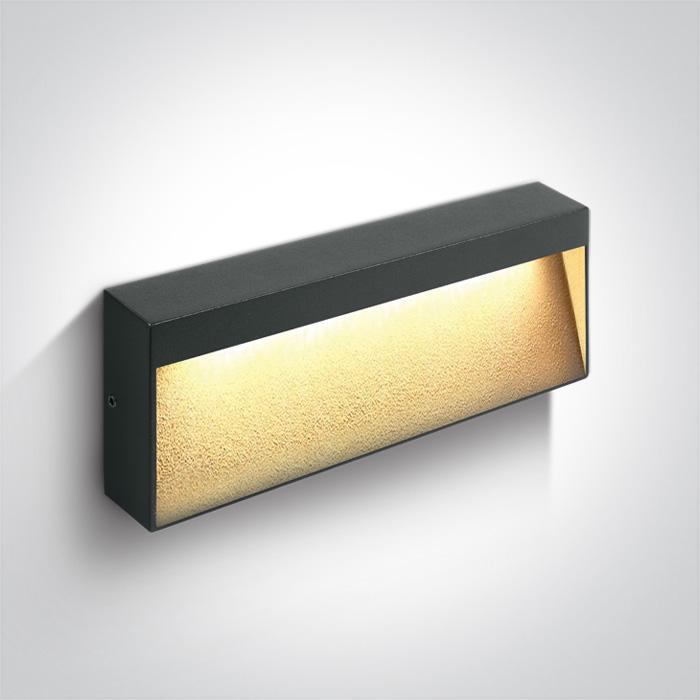 ANTHRACITE LED WALL LIGHT 6W WW IP54 230V.