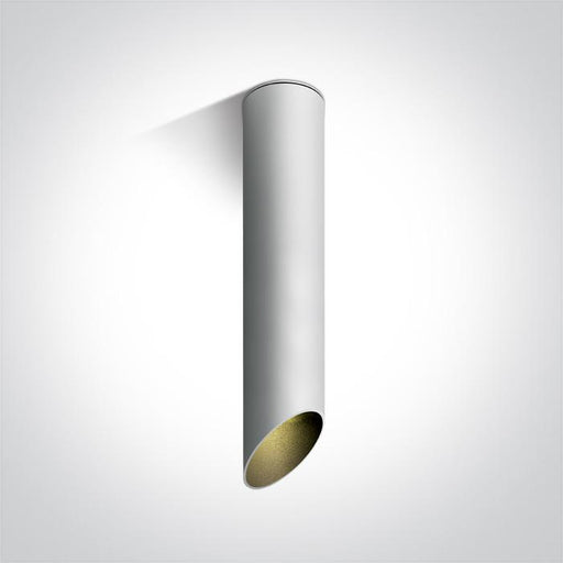 WHITE CYLINDER MR16 GU10 10w 300mm DARK LIGHT.