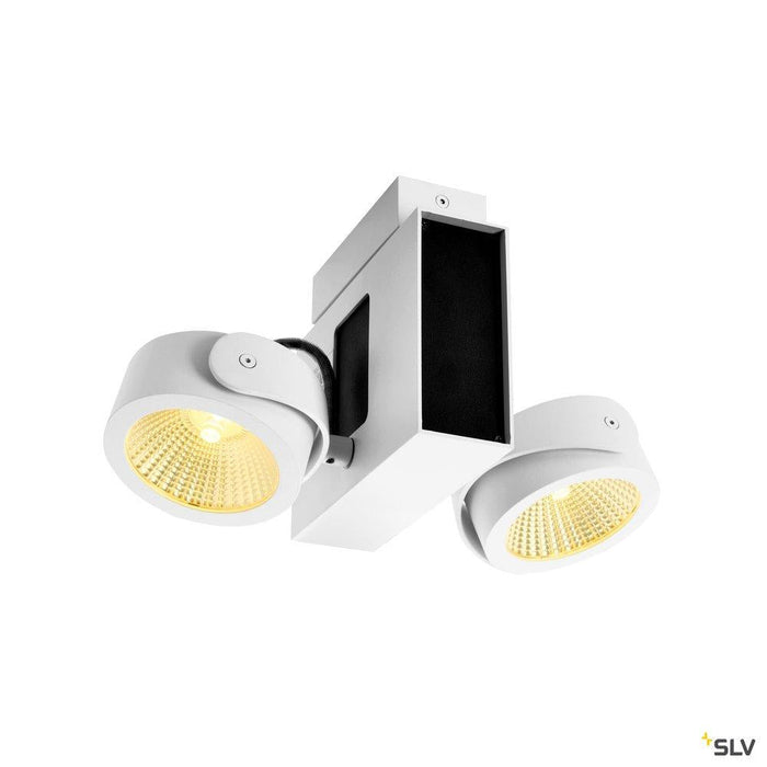 TEC KALU CW, LED Indoor surface-mounted wall and ceiling light double, white/black 24° 3000K