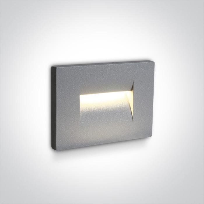 GREY WALL RECESSED LED 3,6W WW IP65 100-240V.