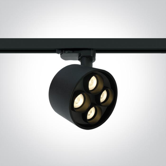 BLACK LED 24W TRACK SPOT WW IP20 230V DARK LIGHT.