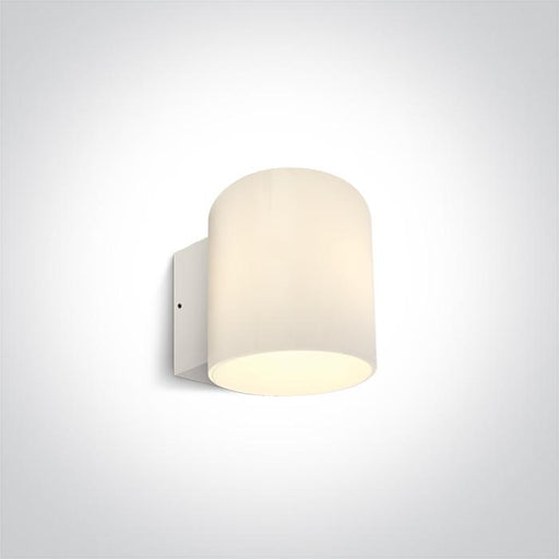 WHITE WALL LIGHT 10w LED IP65 230v DIMMABLE.