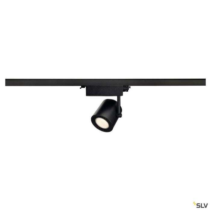 3~ SUPROS TRACK LED 3-circuit system luminaire black 3000K CRI90 60° reflector 2600lm incl. 3-circuit adapter.