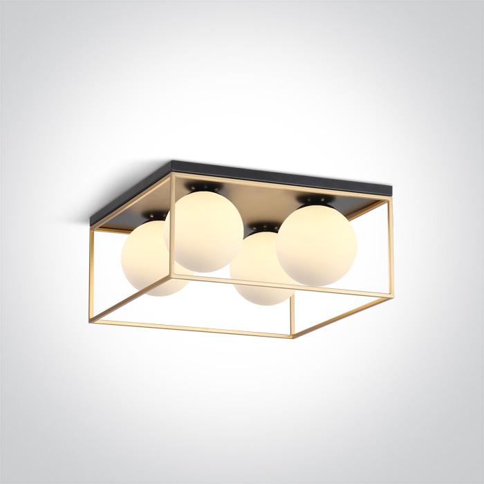 BRASS CEILING LIGHT 4x8w E14 100-240v.