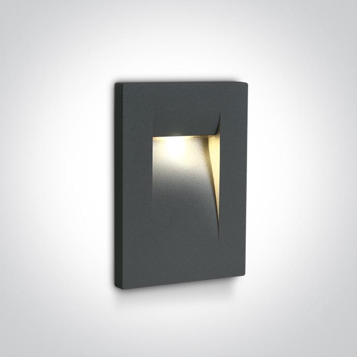 ANTHRACITE WALL RECESSED LED 3,6W WW IP65 100-240V.