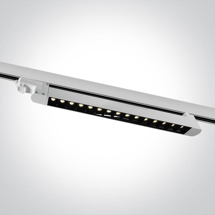 WHITE SMD LED 15x1W WW 30deg LINEAR TRACK LIGHT ADJUSTABLE 230V.