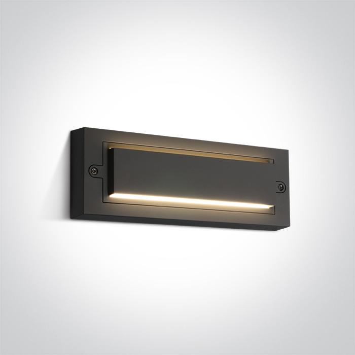 ANTHRACITE LED WALL LIGHT 6W WW DARK LIGHT IP65 230V.