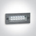S/STEEL WALL RECESSED RED 1,2w IP54 230v.