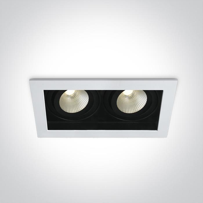 WHITE LED 2x12W WW IP20 700mA 40deg ADJUSTABLE SEMI DARK LIGHT.