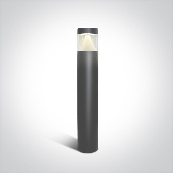 ANTHRACITE LED BOLLARD 80cm 12W CW IP65 230V.