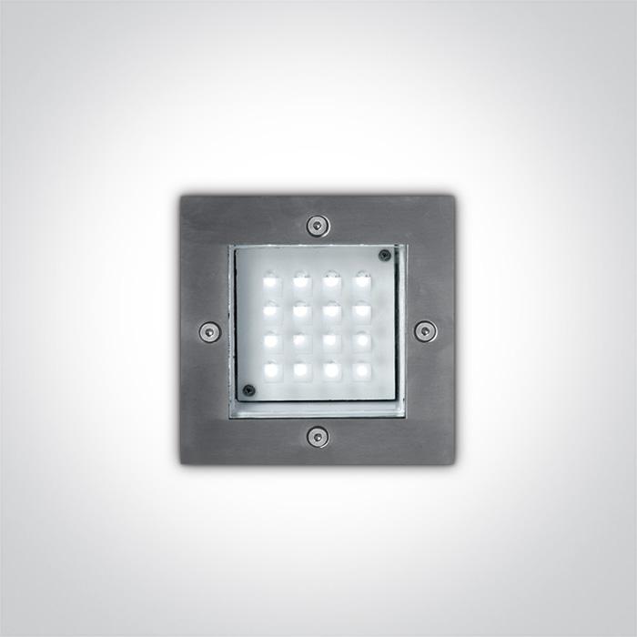 S/STEEL WALL RECESSED BL 1,6w IP54 230v.