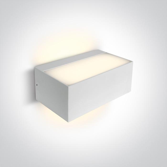 WHITE E27 WALL LIGHT 12W IP65 100-240V.