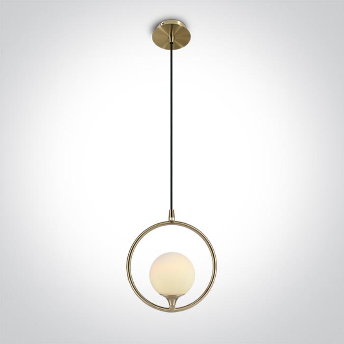 BRUSHED BRASS PENDANT LIGHT 9w G9 100-240v.