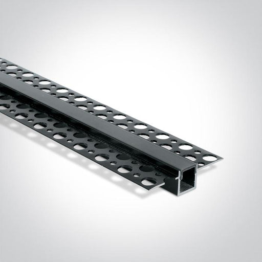 BLACK TRIMLESS PROFILE 2m FOR 10mm STRIPS + BLACK PC DIFFUSER.