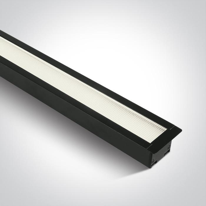 BLACK RECESSED UGR19 LED 40W CW LINEAR IP20 230V.