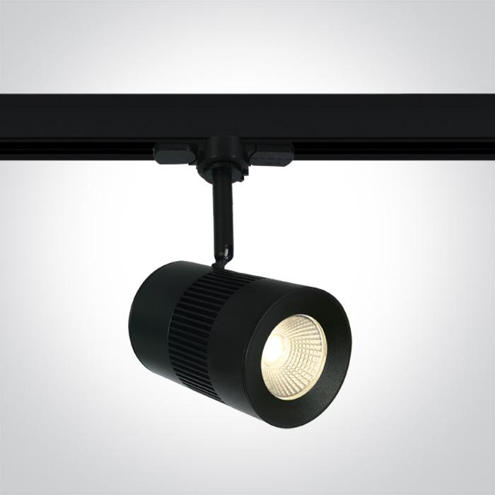 BLACK COB LED 15w WW TRACK SPOT 45deg 230v.