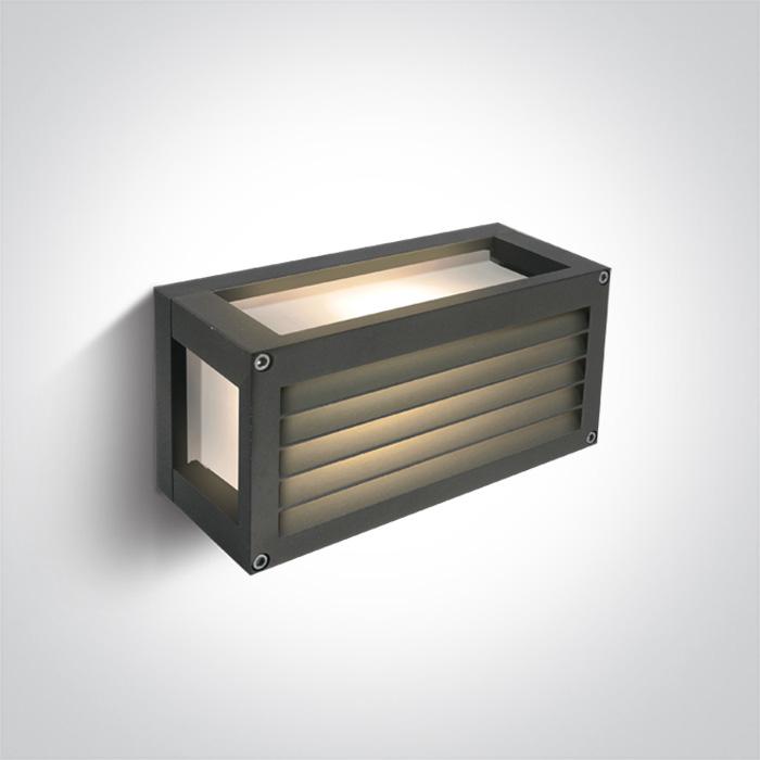 ANTHRACITE E27 12W WALL LIGHT IP54.