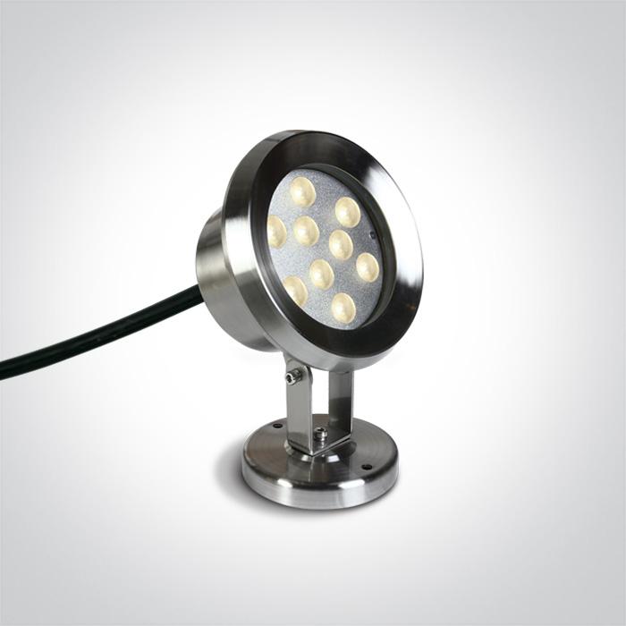 9X1W LED CW SS316 IP68 ADJUSTABLE UNDERWATER 24V.