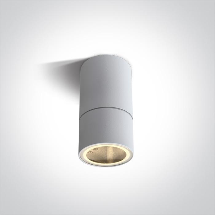 WHITE CYLINDER GU10 35w IP54 DARK LIGHT.