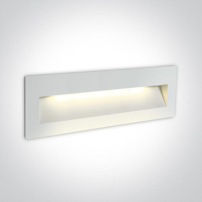 WHITE WALL RECESSED LED 7W IP65 DARK LIGHT 100-240V.