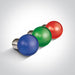 GREEN LED BALL LAMP 0,5w E27 230v.