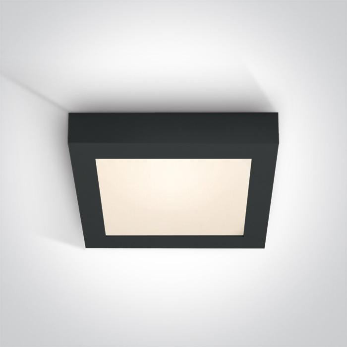 BLACK PLAFO LED 22w WW IP40 230v.