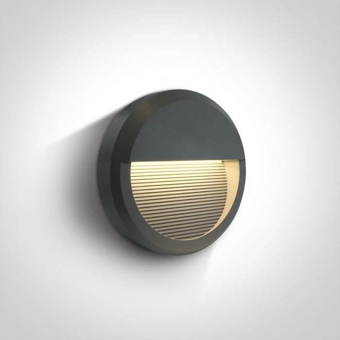 ANTHRACITE LED WALL LIGHT 8W WW DARK LIGHT IP65 230V.