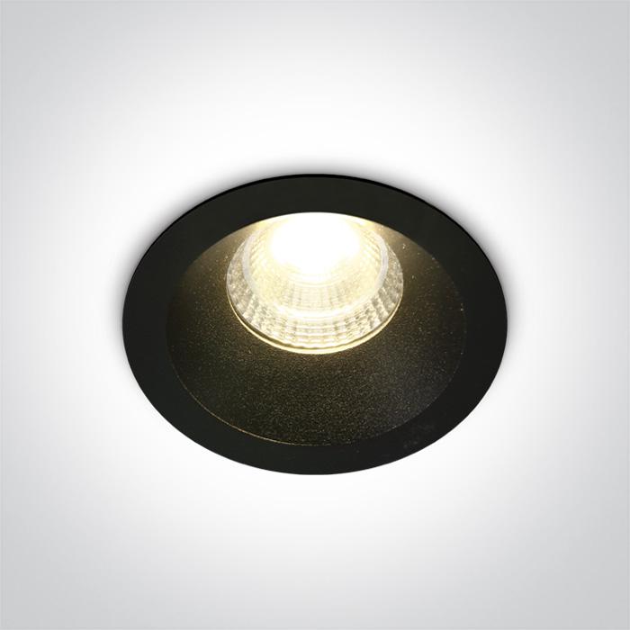 BLACK LED 7W WW IP20 50deg 230V DARK LIGHT.