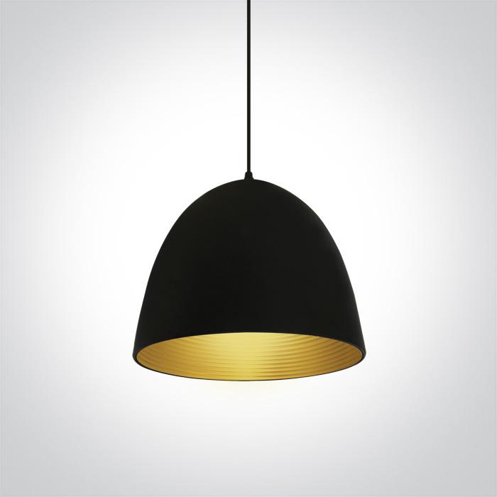 BLACK E27 20W BRASS REFLECTOR.