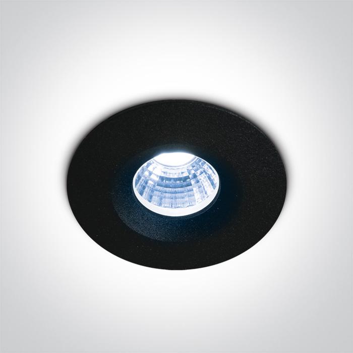 BLACK COB LED BLUE 3W 700mA IP65.