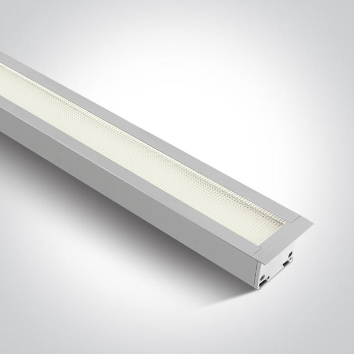 WHITE RECESSED UGR19 LED 40W CW LINEAR IP20 230V.