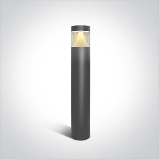 ANTHRACITE LED BOLLARD 80cm 12W WW IP65 230V.