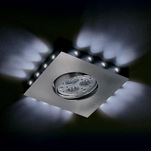 BRUSHED CHROME GU10 10w+WW LED.