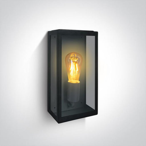 BLACK WALL LIGHT 40W E27 IP43.