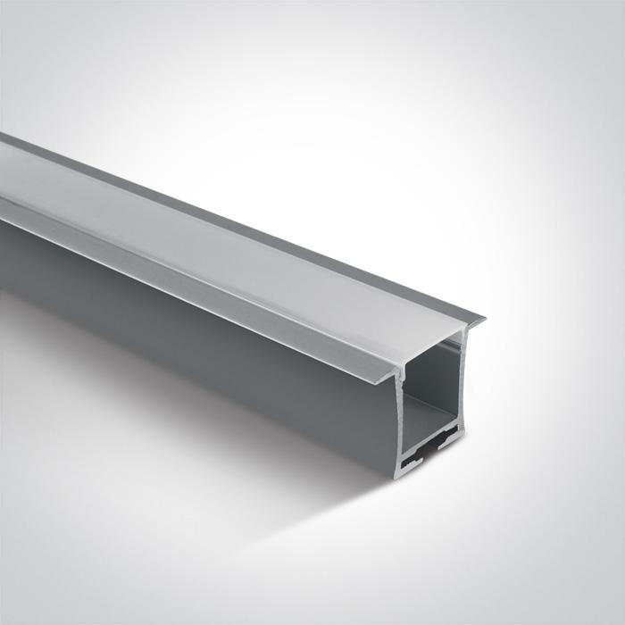 RECESSED PROFILE 2m + PC opal diffuser.