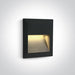 BLACK WALL RECESSED LED WW IP54 230V.