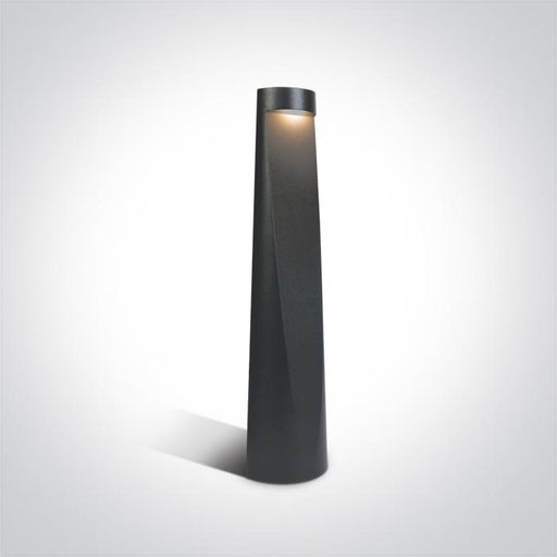 ANTHRACITE LED BOLLARD 40cm 7w WW IP65 100-240v.