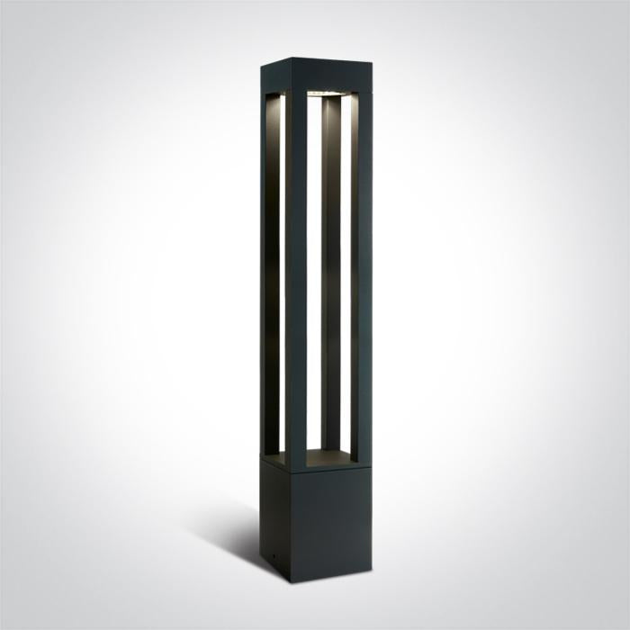 ANTHRACITE LED BOLLARD 90cm 22W CW IP65 230V.