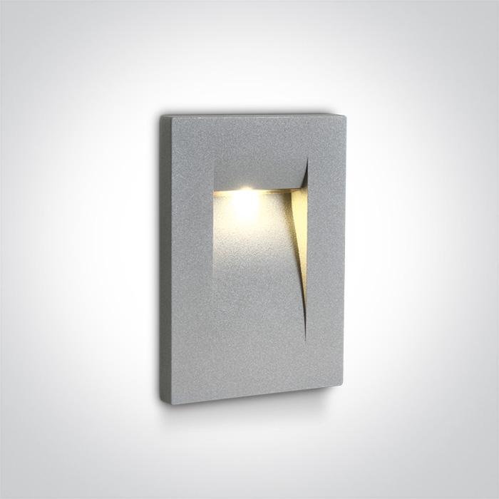 GREY WALL RECESSED LED 3,6W WW IP65 100-240V.