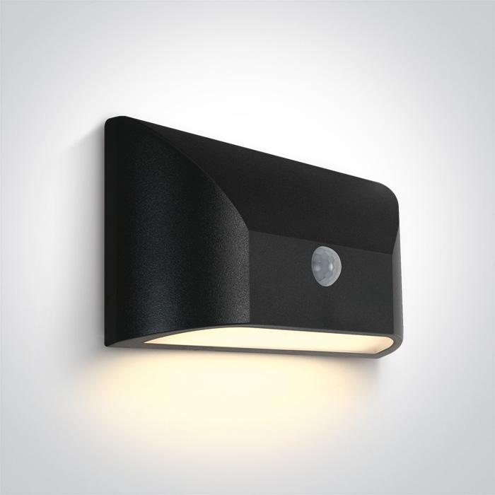 ANTHRACITE LED WALL LIGHT 6W WW IP65 230V SENSOR.