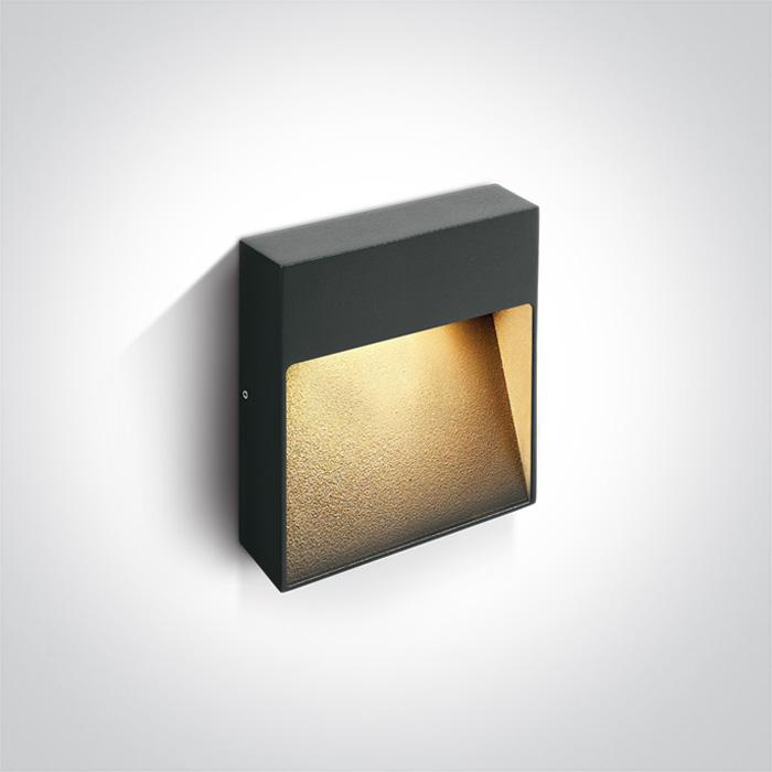 ANTHRACITE LED WALL LIGHT 9W WW IP54 230V.